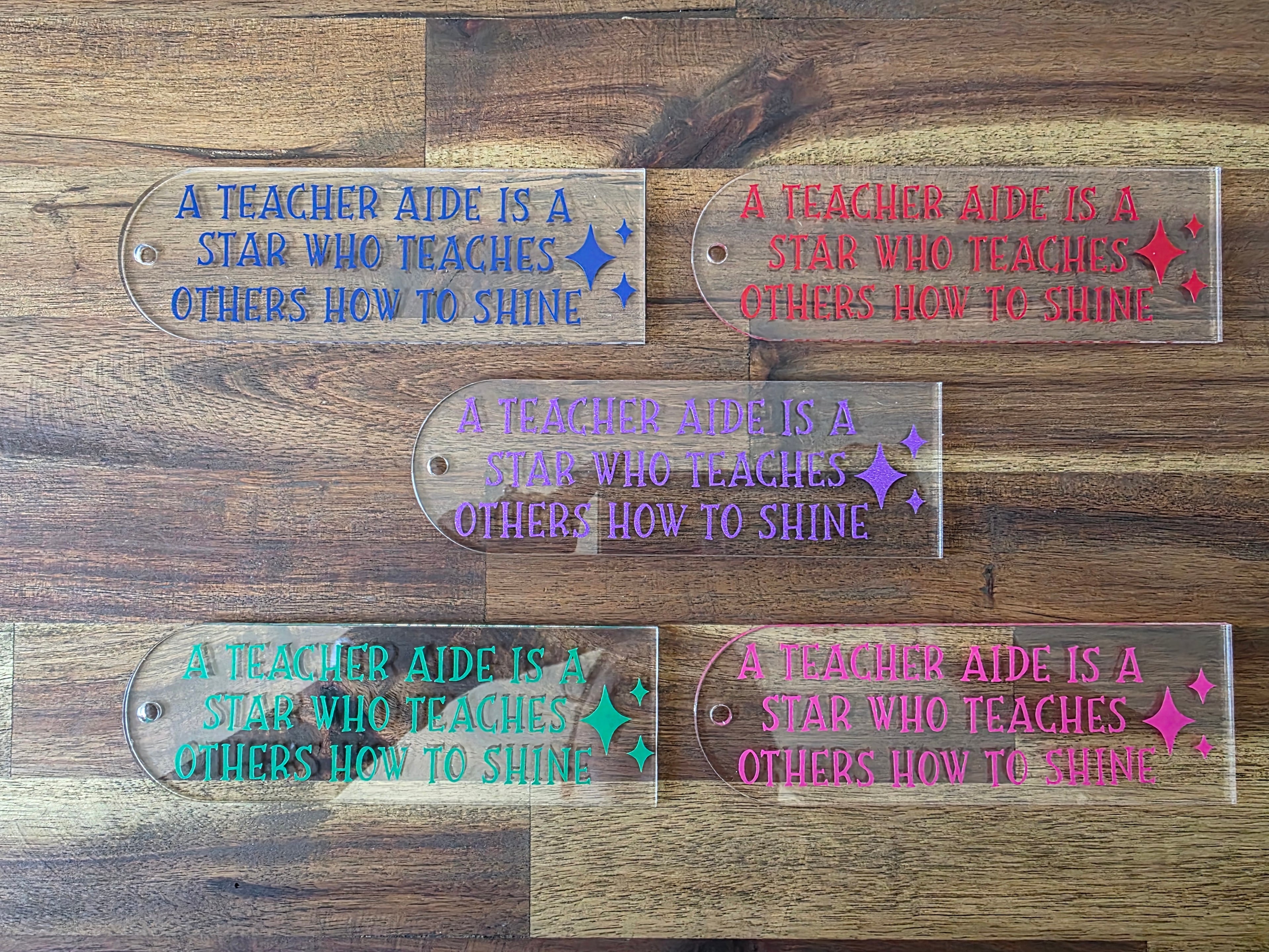 Bookmark - A teacher Aide is a star who teaches others how to shine