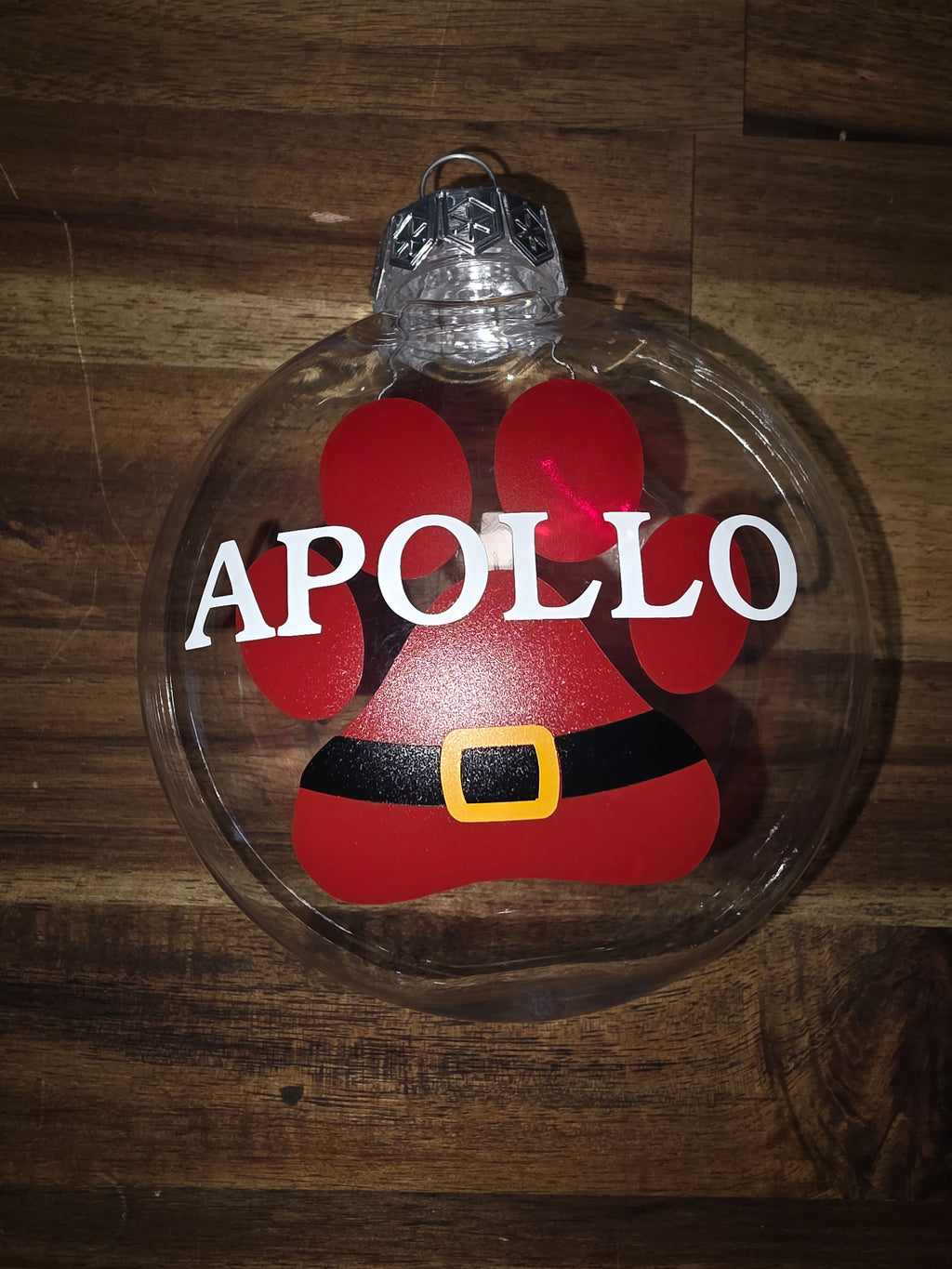 Ornament - Pet Paw Print and Name fillable bauble